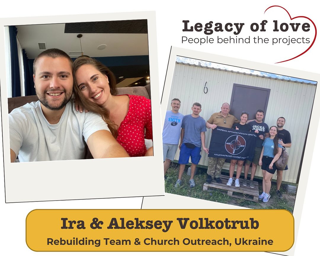 Legacy of Love Week 4❤️: Meet Ira and Oleksiy (Losha/Alexey ☺️)
Ah!! These two! I’m so excited to introduce you to the ones I call “Sergey’s Team,” who lead the rebuilding work (Tiny Home Installations/Church building work) and humanitarian aid efforts we are associated with. They have remained in Ukraine to lead this work and live in the house we lived in. When we go back to Ukraine, it’s so nice to go back “home” and be with this team. Ira is Sergey’s right-hand administrator, and her husband, Losha, carries out many tasks, always with a huge, warm smile… 😊
Here’s a closer look at what they do…
Oleksiy and Ira Volkotrub
Oleksiy
Homes of Hope
• Installation of houses (leveling, cleaning the territory).
• Purchasing furniture and components for the house. Assembling furniture and installing it in the house.
• Communicating with war-affected people, assessing damaged areas, and praying for them.
• Traveling to Kharkiv, Kherson, Mykolaiv, and other regions for house installations.
Humanitarian Aid
• Purchasing and assembling food kits.
• Distributing food kits to affected families.
• Assisting the military by distributing food, blankets, and hygiene items.
• Participating in construction work at Moshchun church.
• Maintaining the team house.
Ira
Ministry Administration
• Handling documentation (Homes of Hope agreements, acts of transfer of humanitarian aid, team accounting).
• Communicating with suppliers.
• Interacting with war-affected people, gathering all necessary documentation.
• Liaising with foreign sponsors.
• Preparing reports.
• Translating for the team and foreign guests. BEST TRANSLATOR EVER!!!! ❤️
• Purchasing, assembling, and distributing food kits.
• Ministering at children’s summer camp and Alfa course in Hostomel church.
Their prayer needs will be posted in Friday’s recap email. Please consider joining their prayer team—see the link in bio or comments to sign up. We love you two, Ira & Losha… and the way you #goloveotherswell ❤️🔥
