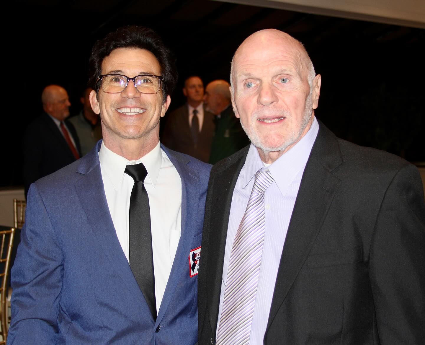 Great night celebrating the Hall of Fame inductees and seeing my legendary high school coach, Warren Reid. Congrats to Jeff Siciliano @hotpepperjeff and Andrew Van Dyk @atvandyk on being inducted into the Jersey Shore Hall of Fame (Region 6)! 💪🏅 #HallOfFame #LegendaryCoach #region6