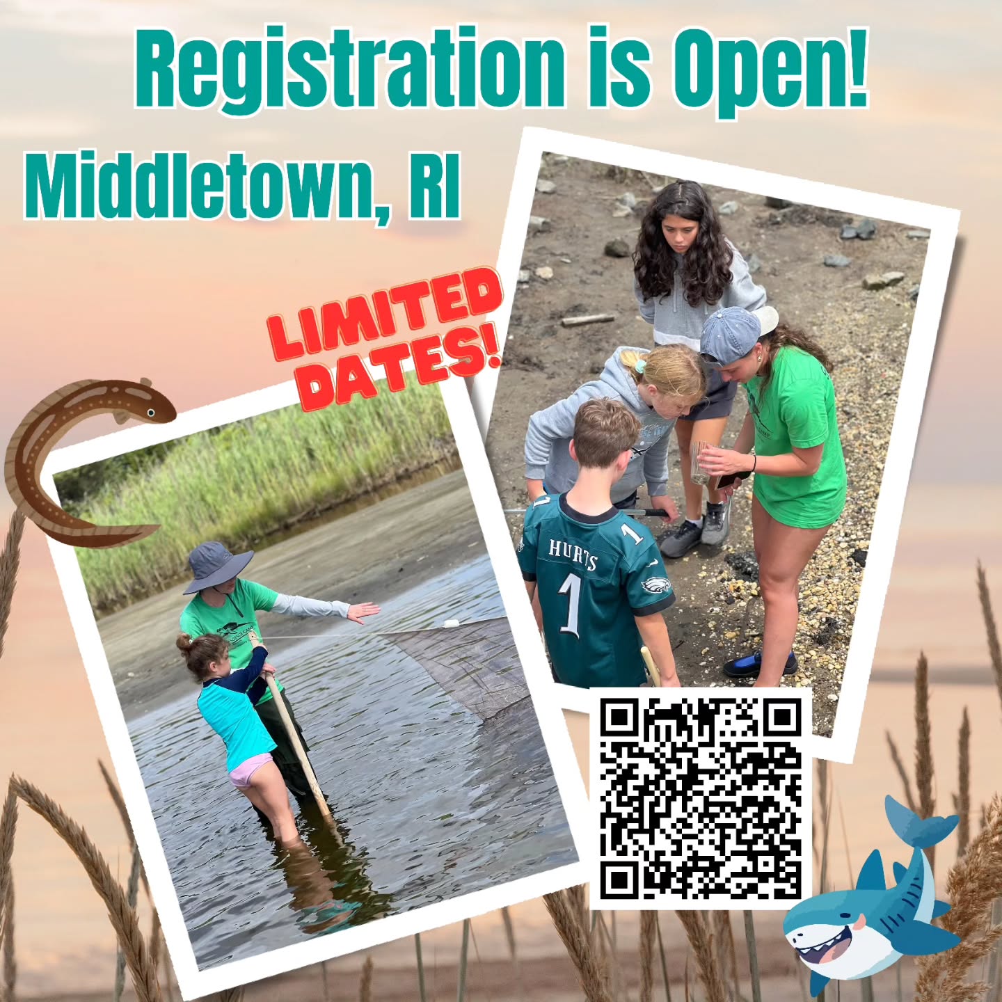 MIDDLETOWN, RI — REGISTRATION IS LIVE! 🦑🐚
One of three new locations in Rhode Island! Slots are limited as there are only two weeks! Don’t let this opportunity float on by! Your child will have the opportunity to learn about marine science by being directly in marine environments! 🌊
📍Third Beach, Middletown, RI 02842
📅 July 27-31, August 3-7
⏰ AM: 9:00 AM – 2:00 PM | Ages 5–14
Registration is now open— catch a spot now!
👉https://marinesciencecamp.com/camp/middletown-ri-m-f-9am-2pm-ages-5-14/
.
.
#newportcounty #stemeducation #Rhodeisland #middletownRI #marinesciencecamp
