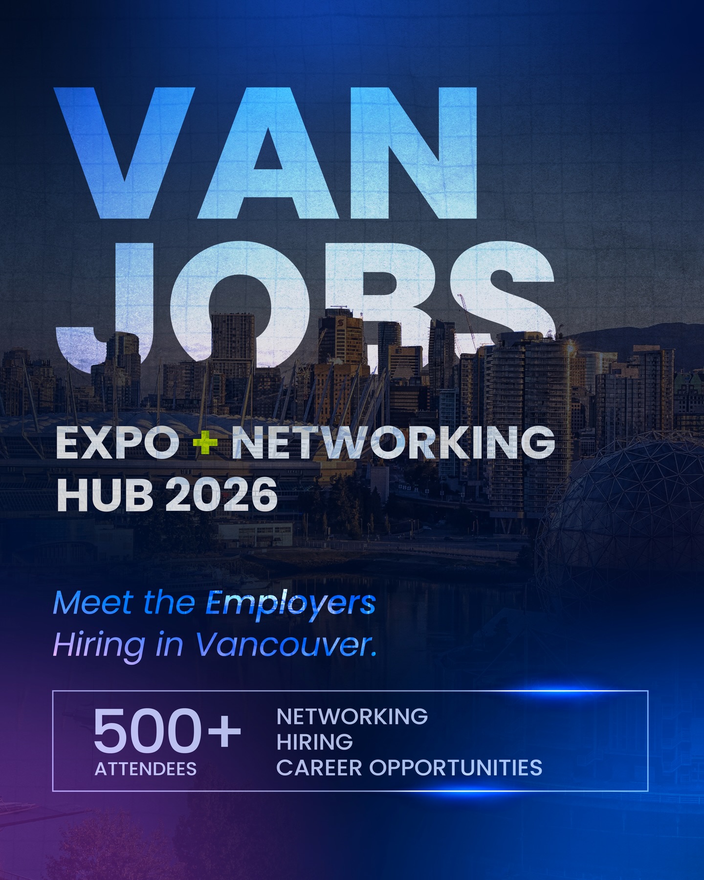 Instagram post: Shoutout to our incredible employers joining VanJobs Expo + Networking Hub 2026! 🙌
Hire or get hired, your next opportunity starts here. Register now!
#careerfair #vanjobsexpo2026 #cornerstonecollege #vancouverevents #careeropportunity