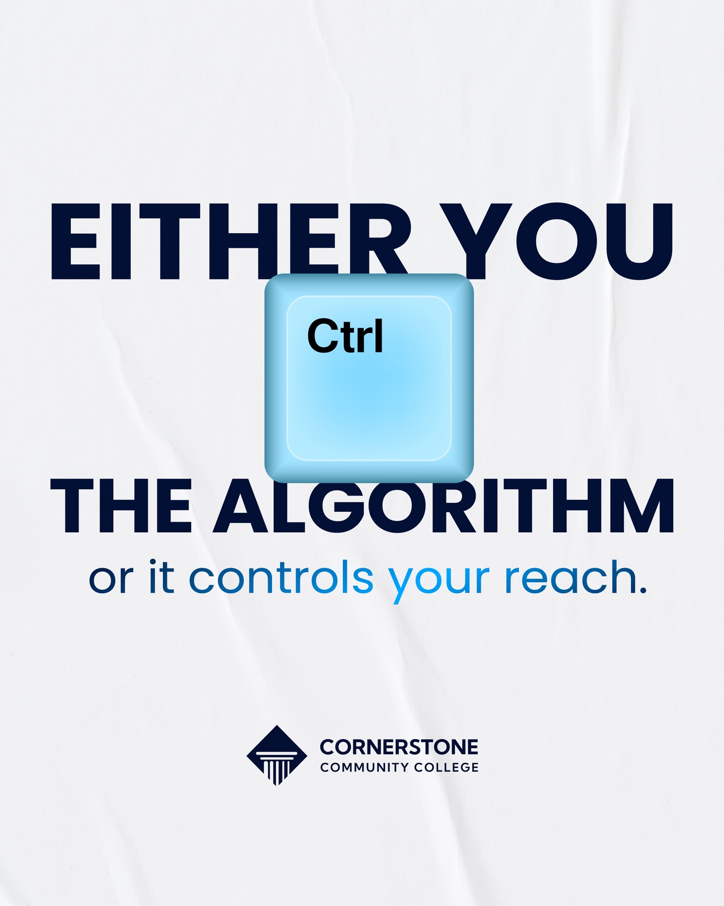 Instagram post: Either you control the algorithm… or it controls your reach.
Ready to take charge? 🚀
Learn Digital Marketing with hands-on training, real strategies, and results that actually matter.
📍 In-person in Vancouver + Online
🎯 Build skills. Grow your brand. Own your reach.
Register now and start creating smarter, not harder.
#digitalmarketing #learndigitalmarketing #studyinvancouver #onlinecourse #cornerstonecollege