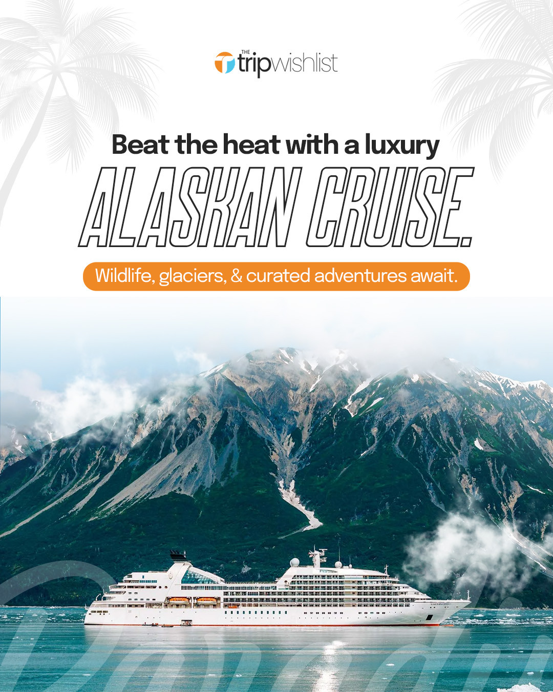 Glorify your next vacation by embarking on a premium Alaskan cruise.We specialize in helping travelers from all walks of life pursue their grandest travel dreams without the stress of extensive planning.Breathtaking glaciers, pristine wildlife, and curated adventures await.#TheTripWishList #AlaskanCruise #LuxuryTravel #BeatTheHeat #AlaskaTravel Glorify your next vacation by embarking on a premium Alaskan cruise.We specialize in helping travelers from all walks of life pursue their grandest travel dreams without the stress of extensive planning.Breathtaking glaciers, pristine wildlife, and curated adventures await.#TheTripWishList #AlaskanCruise #LuxuryTravel #BeatTheHeat #AlaskaTravel