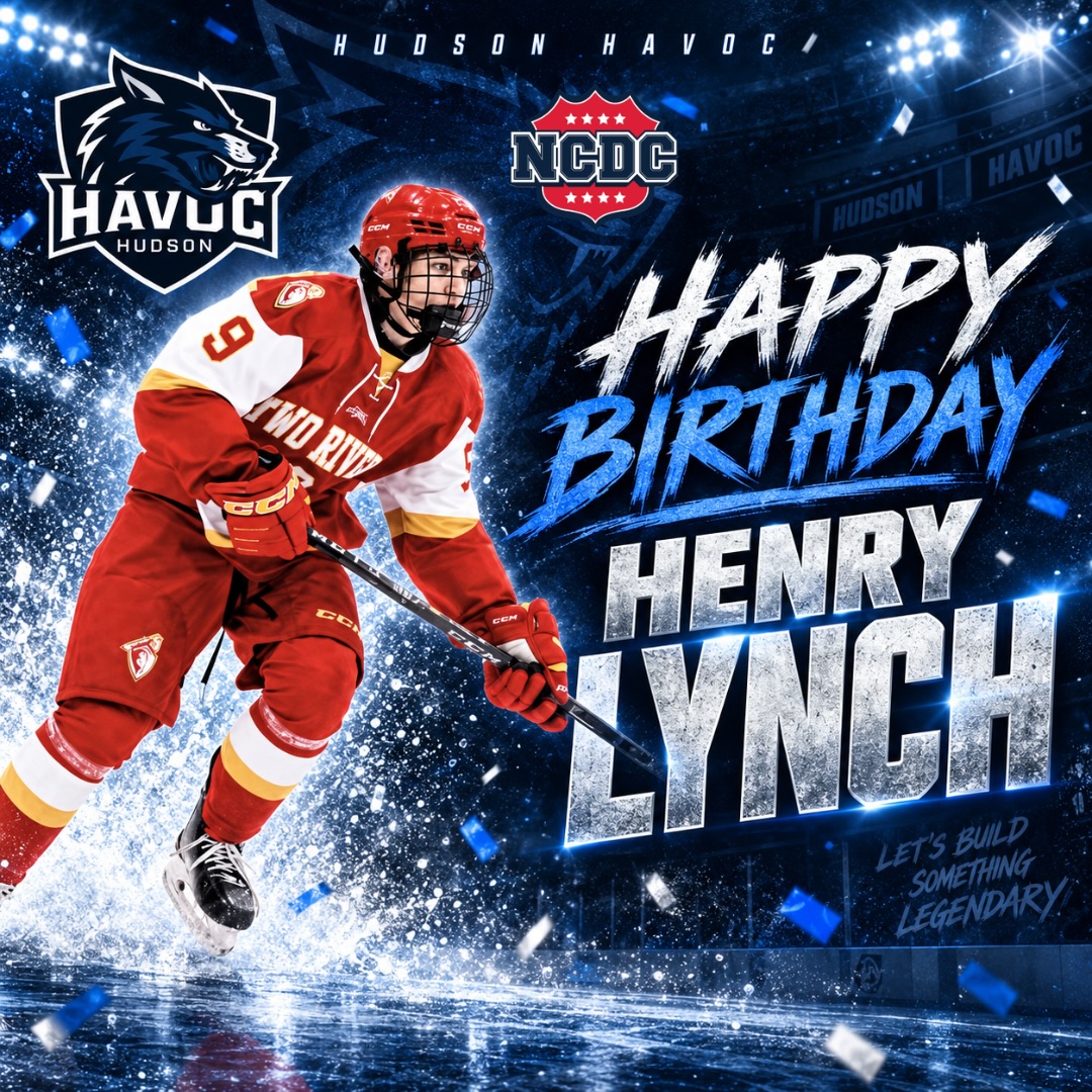 A little late, but the birthday wishes are just as big! 🎉🏒Help us wish Hudson Havoc affiliate player Henry Lynch a happy belated birthday! Henry celebrated his birthday on September 8, and we hope he had an incredible day.Happy belated birthday, Henry! 🐺💙#HappyBirthday #HenryLynch #HudsonHavoc #HavocHockey