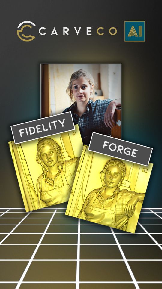 Same photo, two models, two different reliefs. 🔥
Every example here goes through both of our AI models. Fidelity keeps to your photo, right down to the fine texture in hair, fabric and skin. Forge makes its own decisions, tidying hair, sharpening features like eyebrows and simplifying busy backgrounds so the shapes stand out.
Find out more at carveco.com/ai (link in bio)
